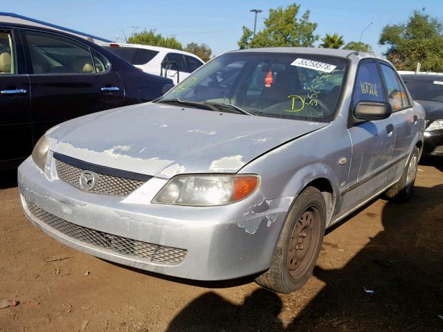 JM1BJ225530148482 - 2003 MAZDA PROTEGE DX SILVER photo 2