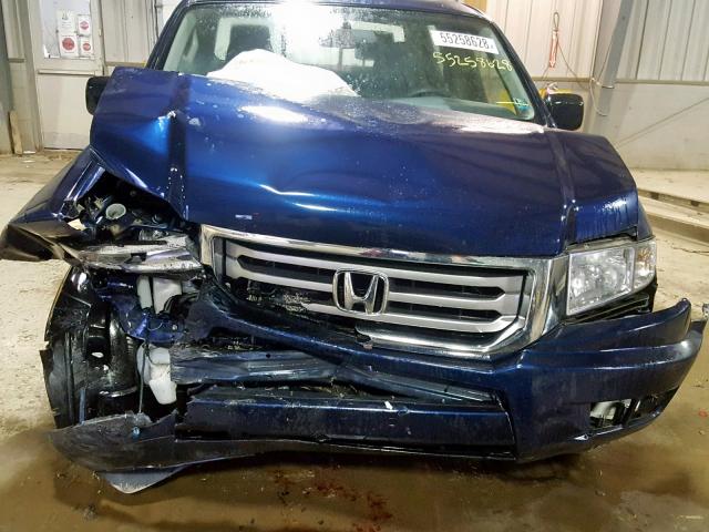 5FPYK1F24DB009794 - 2013 HONDA RIDGELINE BLUE photo 7