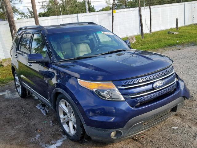 1FMHK7F87BGA75433 - 2011 FORD EXPLORER L BLUE photo 1