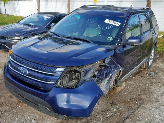 1FMHK7F87BGA75433 - 2011 FORD EXPLORER L BLUE photo 2