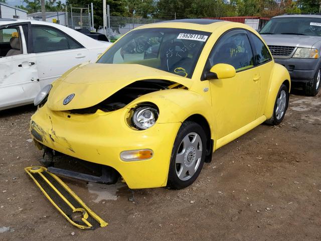 3VWCP21C41M462375 - 2001 VOLKSWAGEN NEW BEETLE Sarı foto 2