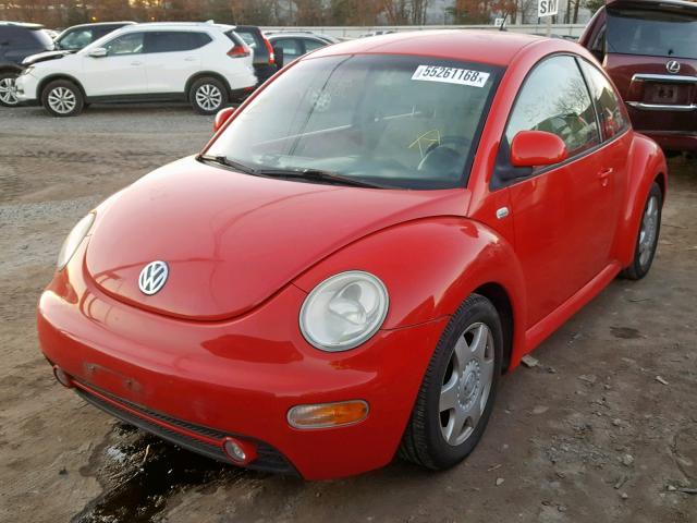 3VWCC21C3XM432918 - 1999 VOLKSWAGEN NEW BEETLE RED photo 2