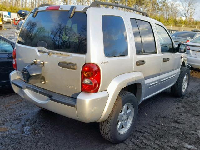 1J4GL58K62W130822 - 2002 JEEP LIBERTY LI SILVER photo 4