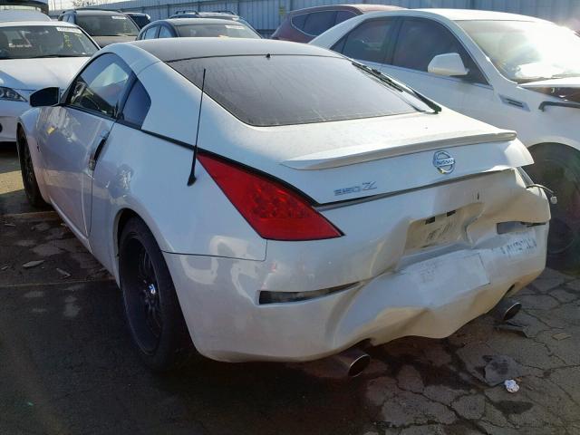 JN1AZ34D56M303773 - 2006 NISSAN 350Z COUPE WHITE photo 3