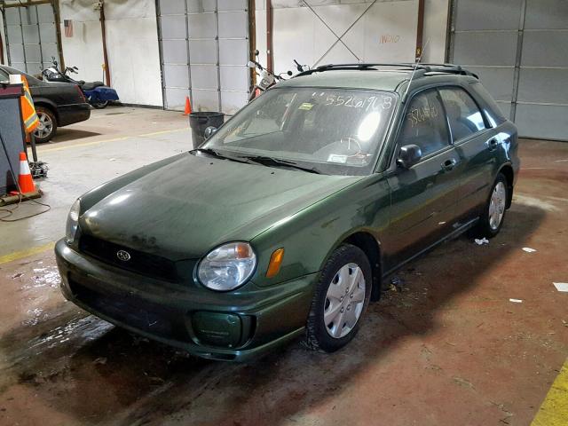 JF1GG65552H831652 - 2002 SUBARU IMPREZA TS GREEN photo 2