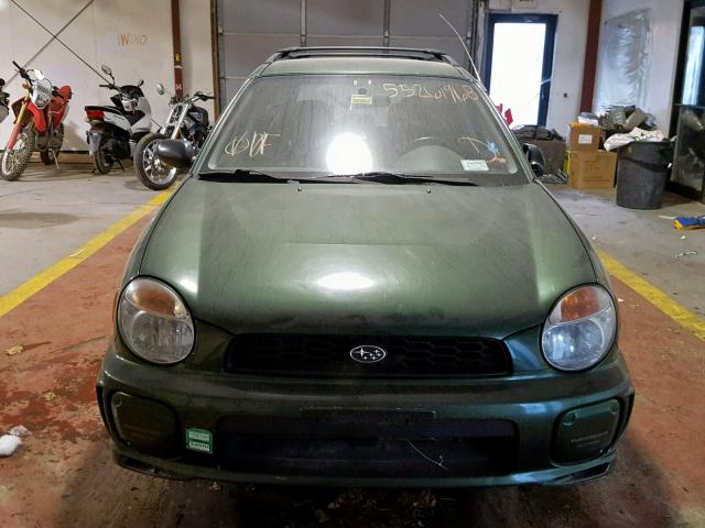 JF1GG65552H831652 - 2002 SUBARU IMPREZA TS GREEN photo 9