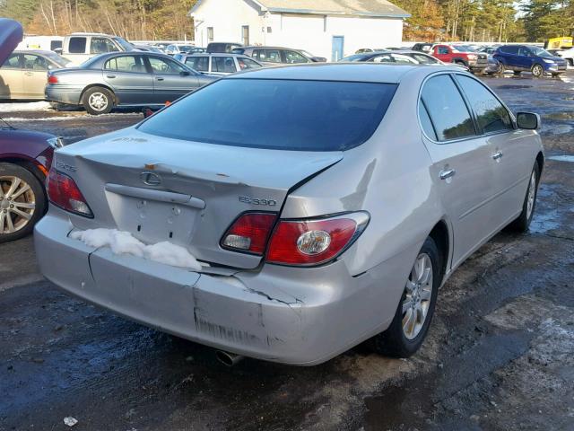 JTHBA30G245001856 - 2004 LEXUS ES 330 SILVER photo 4