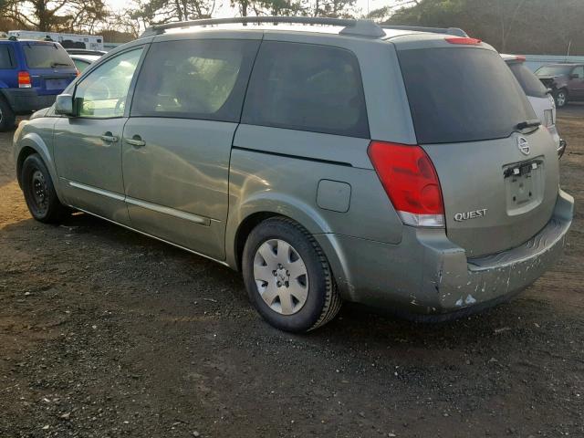 5N1BV28U36N106611 - 2006 NISSAN QUEST S GREEN photo 3