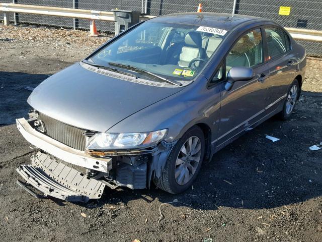 2HGFA16999H521957 - 2009 HONDA CIVIC EXL GRAY photo 2