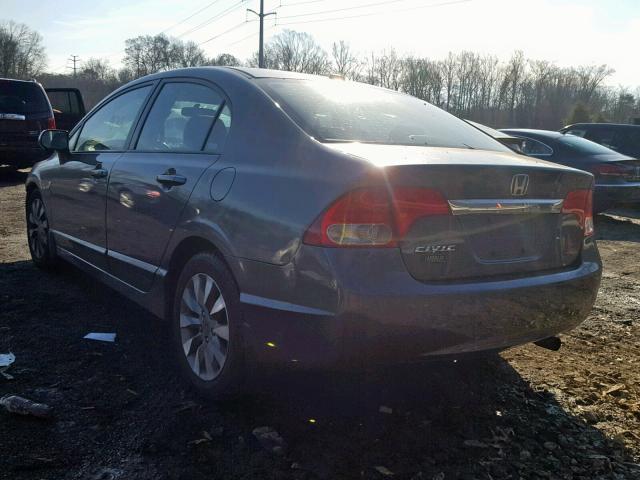 2HGFA16999H521957 - 2009 HONDA CIVIC EXL GRAY photo 3