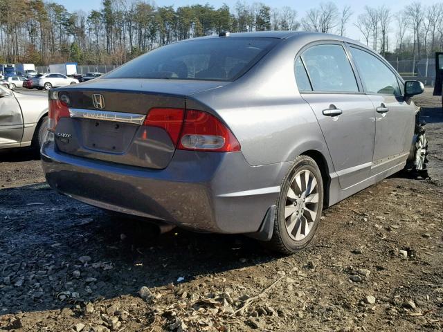 2HGFA16999H521957 - 2009 HONDA CIVIC EXL GRAY photo 4