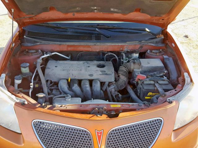 5Y2SL63875Z453524 - 2005 PONTIAC VIBE ORANGE photo 7