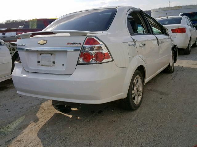 KL1TG5DE7BB134272 - 2011 CHEVROLET AVEO LT WHITE photo 4