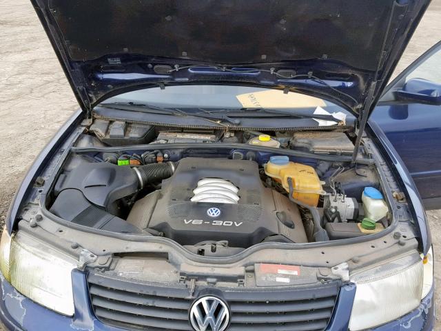 WVWMD23B4YP296271 - 2000 VOLKSWAGEN PASSAT GLS BLUE photo 7