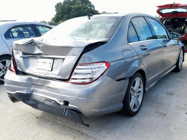 WDDGF4HB2DA792118 - 2013 MERCEDES-BENZ C 250 SILVER photo 4