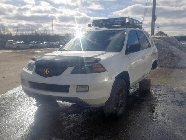 2HNYD18865H547911 - 2005 ACURA MDX TOURIN WHITE photo 2