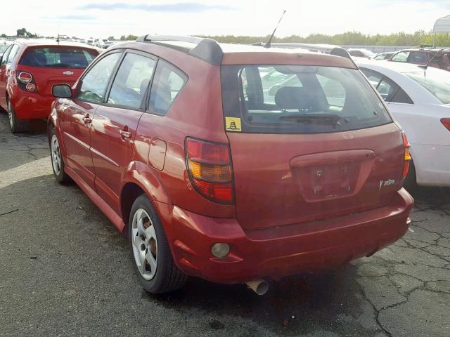 5Y2SL65857Z431019 - 2007 PONTIAC VIBE BURGUNDY photo 3