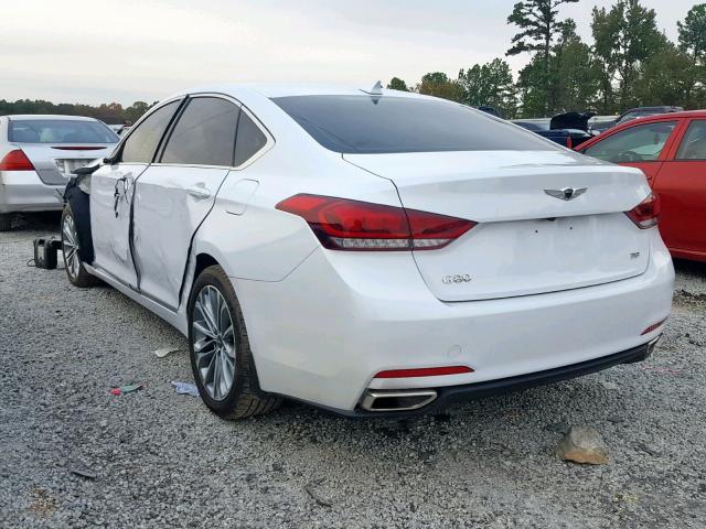 KMHGN4JE7HU195130 - 2017 GENESIS G80 BASE WHITE photo 3