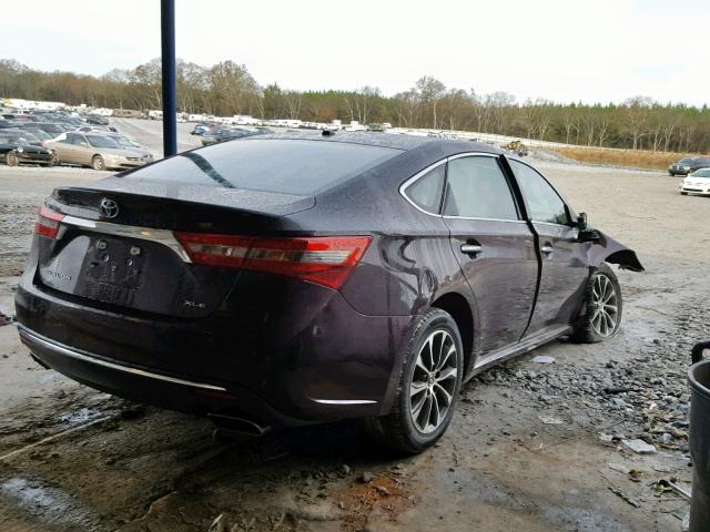 4T1BK1EBXHU259680 - 2017 TOYOTA AVALON XLE MAROON photo 4