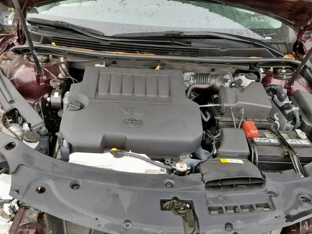 4T1BK1EBXHU259680 - 2017 TOYOTA AVALON XLE MAROON photo 7