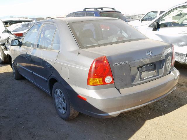 KMHCG45C95U580962 - 2005 HYUNDAI ACCENT GL GRAY photo 3