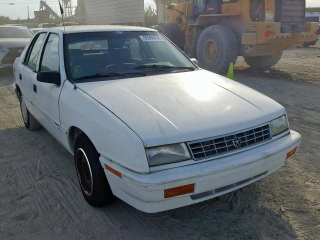 1P3XP28K3PN589294 - 1993 PLYMOUTH SUNDANCE WHITE photo 1