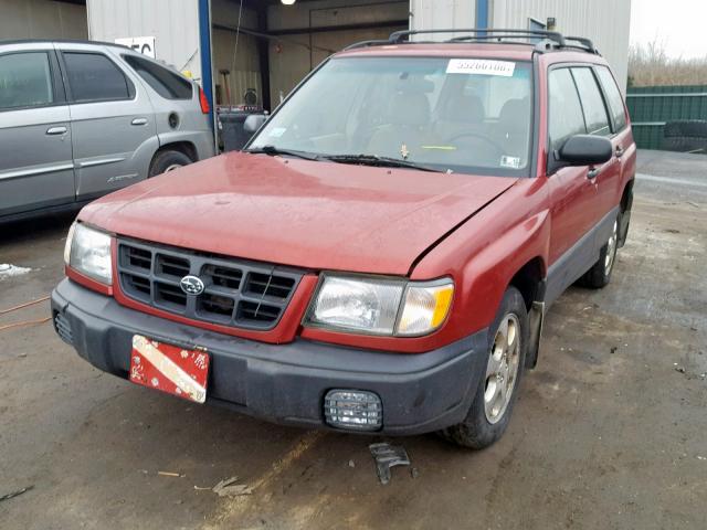 JF1SF6354YH728019 - 2000 SUBARU FORESTER L RED photo 2