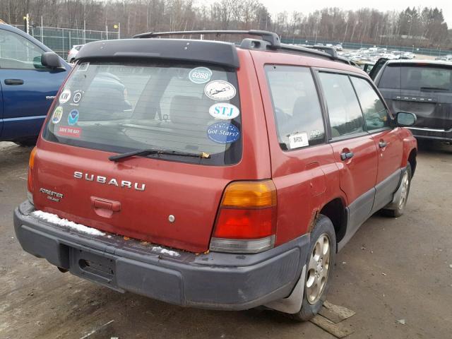 JF1SF6354YH728019 - 2000 SUBARU FORESTER L RED photo 4