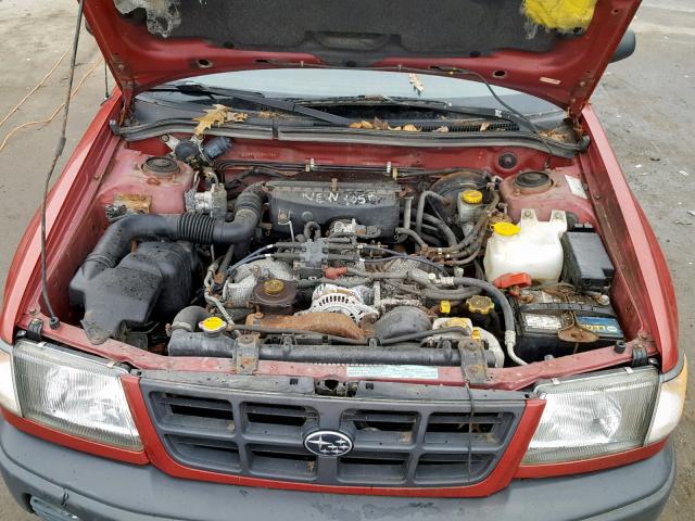 JF1SF6354YH728019 - 2000 SUBARU FORESTER L RED photo 7