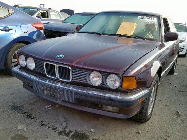 WBAGB4310MDB68210 - 1991 BMW 735 I AUTO BURGUNDY photo 2