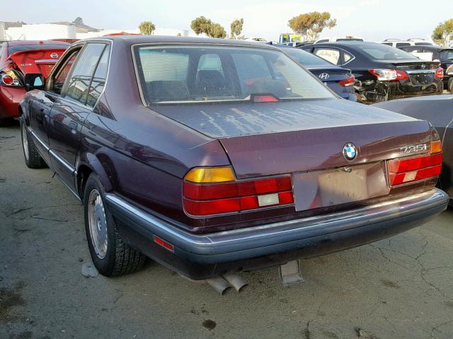 WBAGB4310MDB68210 - 1991 BMW 735 I AUTO BURGUNDY photo 3