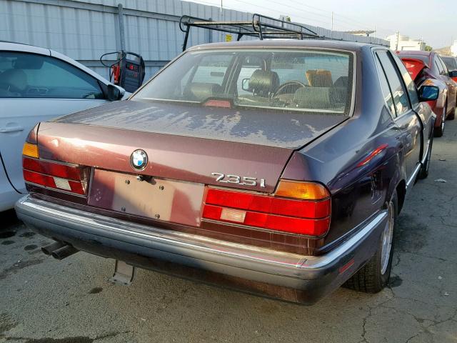 WBAGB4310MDB68210 - 1991 BMW 735 I AUTO BURGUNDY photo 4