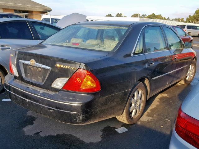 4T1BF28B91U141616 - 2001 TOYOTA AVALON XL BLACK photo 4