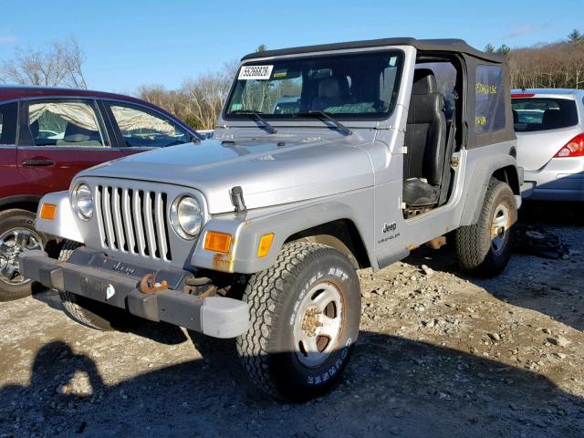 1J4FA29104P712739 - 2004 JEEP WRANGLER / SILVER photo 2