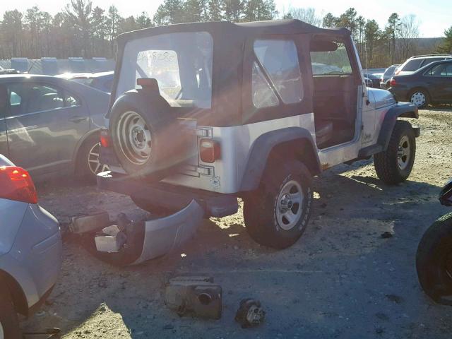 1J4FA29104P712739 - 2004 JEEP WRANGLER / SILVER photo 4