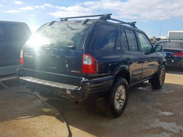 4S2CK58W924340177 - 2002 ISUZU RODEO S BLACK photo 4