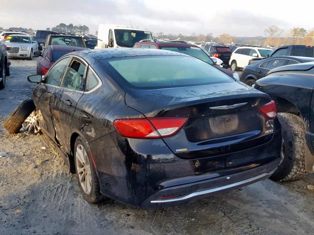 1C3CCCAB5FN576124 - 2015 CHRYSLER 200 LIMITE BLACK photo 3