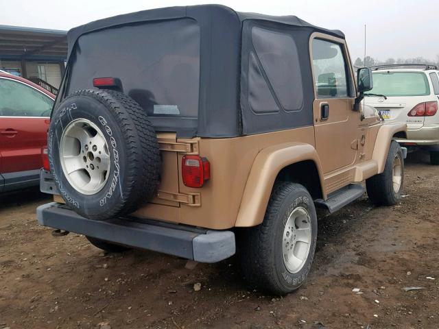 1J4FA59S3YP704196 - 2000 JEEP WRANGLER / TAN photo 4