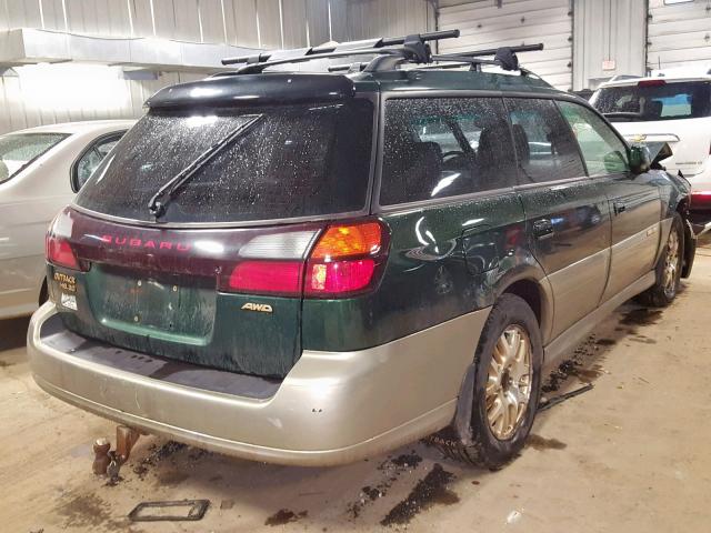 4S3BH806227634439 - 2002 SUBARU LEGACY OUT GREEN photo 4