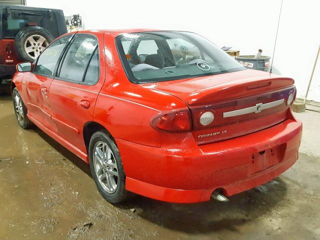 1G1JH52F837243104 - 2003 CHEVROLET CAVALIER L RED photo 3