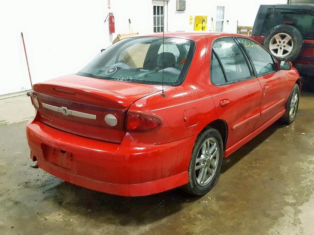 1G1JH52F837243104 - 2003 CHEVROLET CAVALIER L RED photo 4