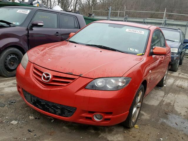 JM1BK123641165051 - 2004 MAZDA 3 S RED photo 2