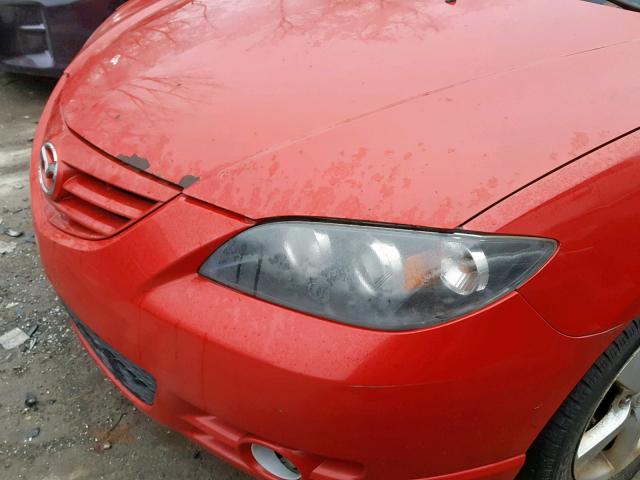 JM1BK123641165051 - 2004 MAZDA 3 S RED photo 9