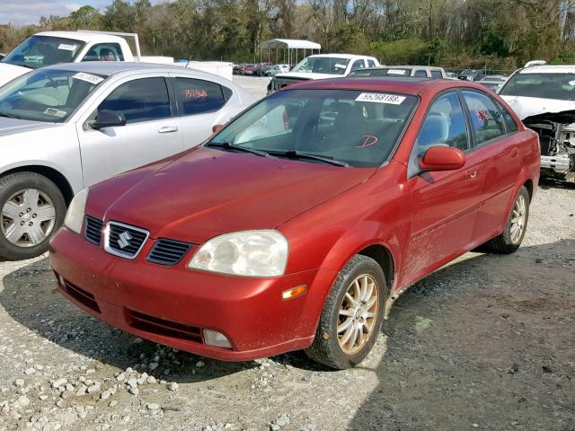 KL5JJ56Z85K088463 - 2005 SUZUKI FORENZA LX MAROON photo 2