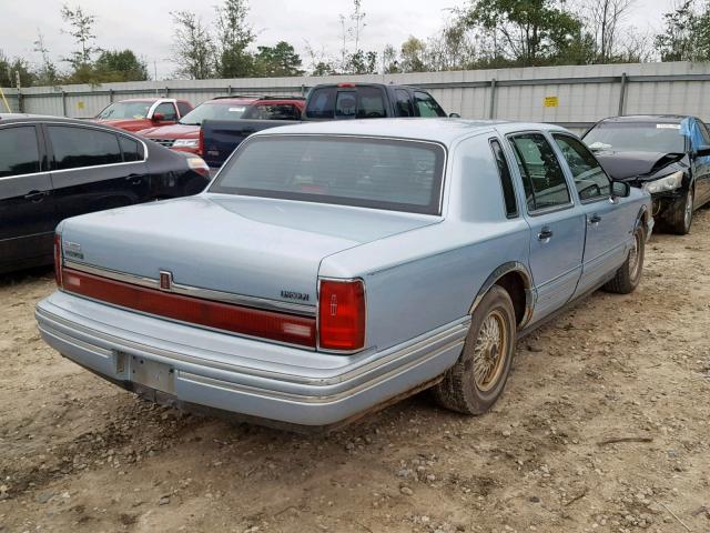 1LNLM81W2PY618852 - 1993 LINCOLN TOWN CAR E BLUE photo 4