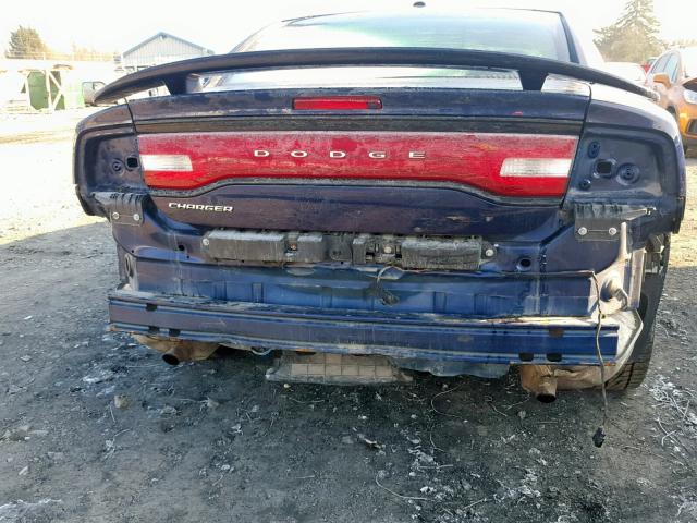 2C3CDXHG7DH642958 - 2013 DODGE CHARGER SX BLUE photo 9