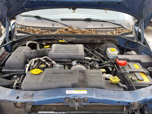 1B4HS58N82F187446 - 2002 DODGE DURANGO SL BLUE photo 7