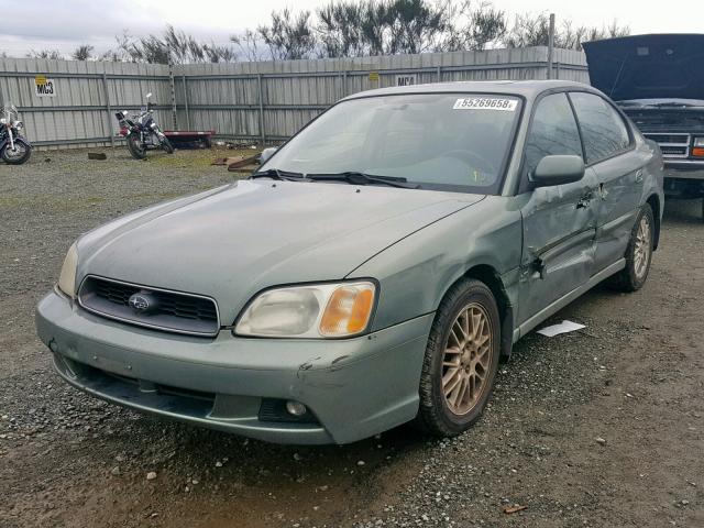 4S3BE635937207731 - 2003 SUBARU LEGACY L GREEN photo 2