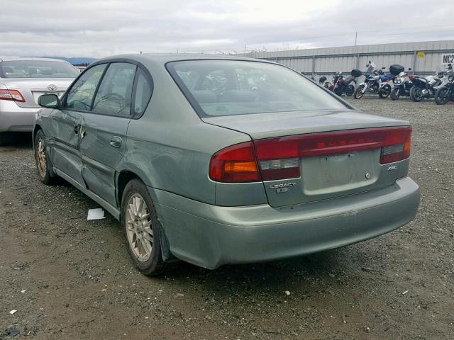 4S3BE635937207731 - 2003 SUBARU LEGACY L GREEN photo 3