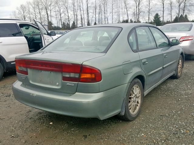 4S3BE635937207731 - 2003 SUBARU LEGACY L GREEN photo 4